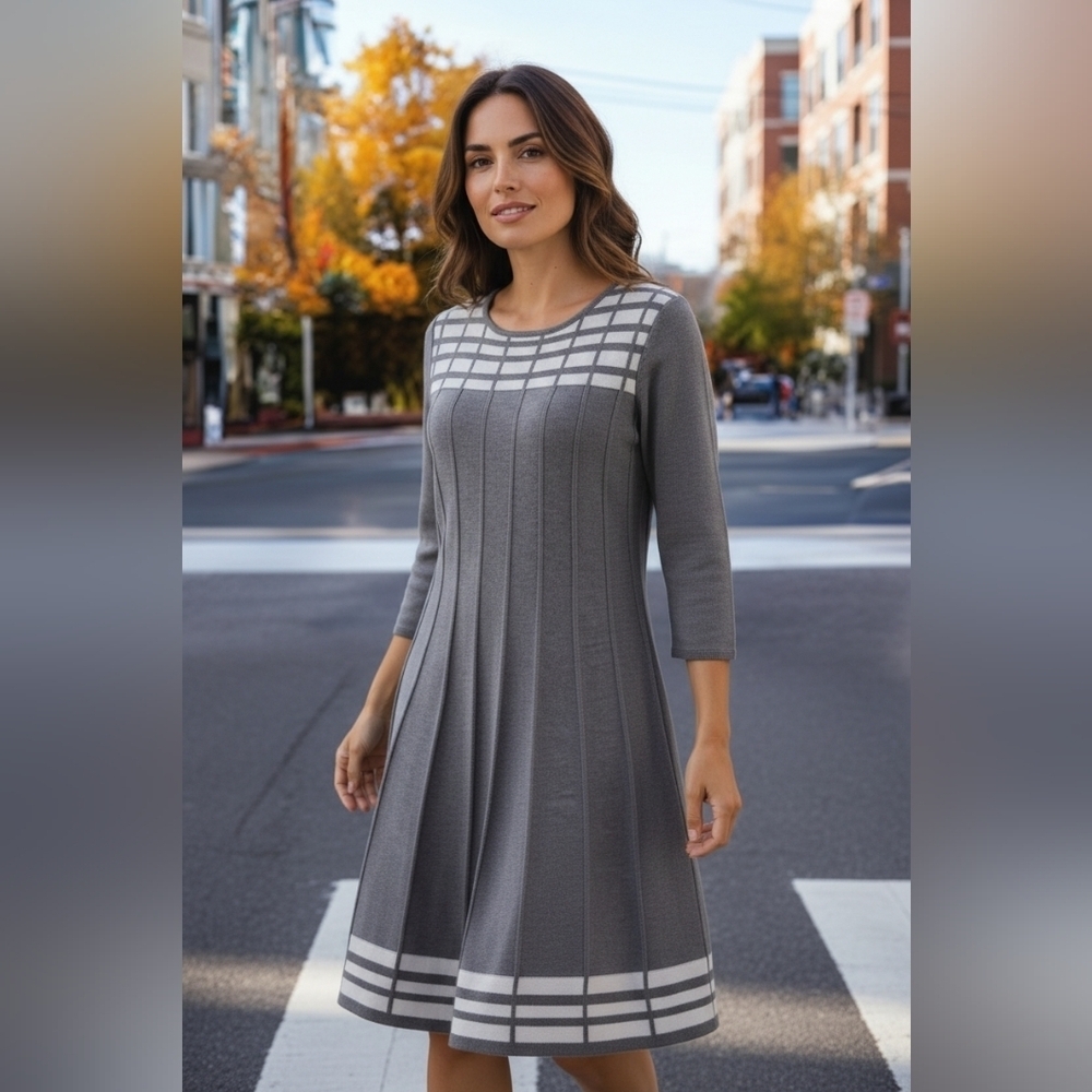 Jessica H Women's Size Large Casual Dress Strip Flowing fashion
